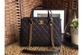 CHA-BF-201 Business Affinity Bag Grained Calfskin Black