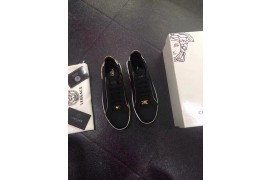 VE-SH-A-106 Unisex Versace Calkskin Sneakers Black