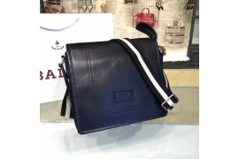 BLY-MSG-CP-101 Coppet Messenger Bag Calkskin Black White/Black Stripe