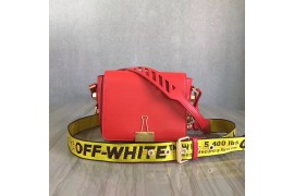 OW-BAG-L-DFB-101 Diag Flap Bag Calfskin Red