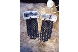 CHA-ACC-GL-105 Ladies Winter Glooves Lambskin Wool Black