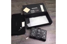 CHA-WAL-CAM-101 Cambon Wallet Calfskin Quilted Black