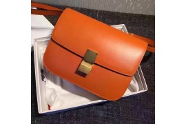 CEL-BAG-L-BOX-101 Box Lambskin Smooth Amble Orange 