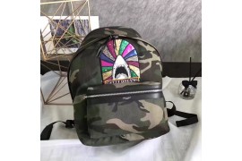 YSL-BP-307 City Multi Patched Backpack Camoflourage Canvas