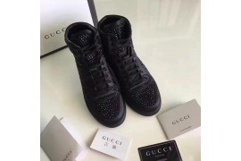 GU-SH-L-SHC-101 High Cut Sneakers Full Crystal Black 