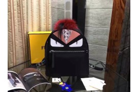 FEN-BP-MON-113 Monster Backpack Nylon Black/White Eyes - Red Fur