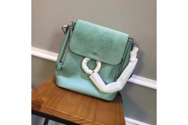 CHL-BP-FAYE-106 Faye Suede Flap With Leather Green