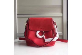 CHL-BP-FAYE-105 Faye Suede Flap With Leather Red