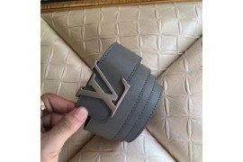 LV-BLT-LVI-121 Calf Smooth 40mm with LV Initailes Buckle Grey