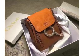 CHL-BP-FAYE-103 Faye Suede Flap with Leather Brown+Orange