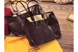 GY-SP-101 Saint Louis Tote Shopping Bag Signature PVC/Fabric Black