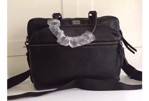DG-MSG-106 Top Handle Messenger Bag Calkskin Grained Black