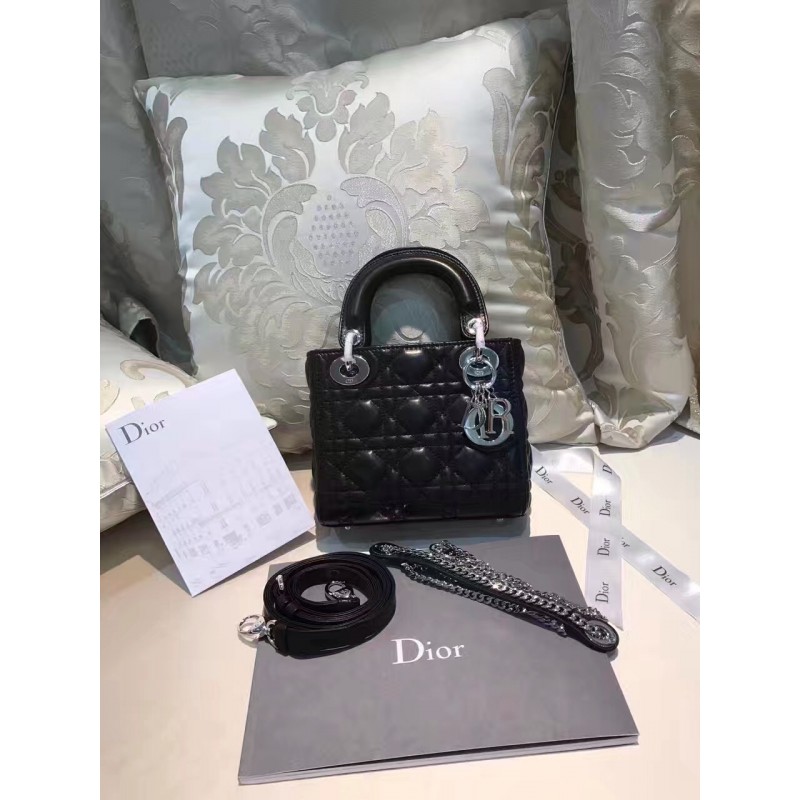 CD-BAG-LDM-037 Lady Dior Mini Lambskin Quilted Black